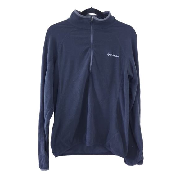 Columbia Omni-Wick Quarter Zip Pullover Men Medium Black Casual Gorpcore Athleti - Picture 1 of 7